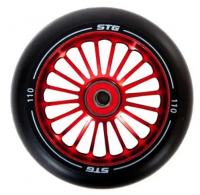 Колесо для трюкового самоката STG 110 мм с алюминиевым ободом, ABEC-11, 1шт, красный Х105150 фото