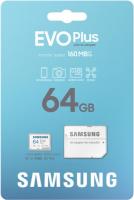 Карта памяти MicroSD 64GB Samsung Class 10 Evo Plus UHS1 (160 Mb/s) (MB-MC64SA) фото