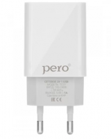 Сетевое зарядное устройство PERO TC01 1USB 1A белый, шт, ТС01W1A фото