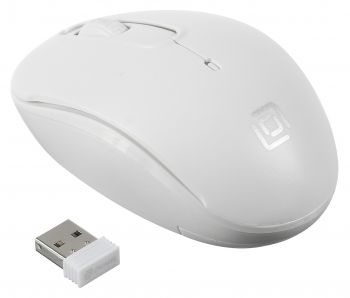 Мышь Oklick 505MW белый оптическая (1000dpi) беспроводная USB (3but) фото