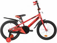 (м) Велосипед детский NOVATRACK 18"183EXTREME.RD21 красный, сталь, тормоз нож, короткие крылья, полн фото