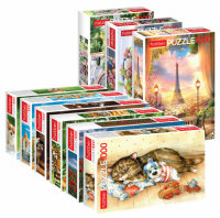 Пазл картонный 1000 элементов АССОРТИ фото