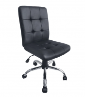 Кресло Helmi HL-M08 "Squared", экокожа черная, механизм качания, без подлокотников фото