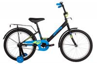 (м) Велосипед детский FOXX 20"203SIMPLE.BK5 чёрный, сталь, тормоз нож, крылья, багажник, полная защ. фото