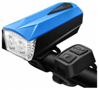 Велофонарь передний STG FL1593 с элетросигналом 120 ДБ 300lm 1800 mAH синий Х103265 фото