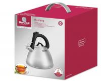 Чайник со свистком RONDELL Mustang RDS-1862 3.3л., нерж. фото