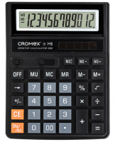 Калькулятор настольный СROMEX 888 (185x145 мм), 12 разрядов, ЧЕРНЫЙ, 271728 фото