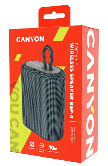 Колонка Bluetooth CANYON BSP-4 Темно-серый (DL1CNECBTSP4DG) купить ЦИТ Колонка Bluetooth CANYON BSP-4 Темно-серый (DL1CNECBTSP4DG) фото
