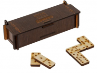 Игра настольная Домино, ТРИ СОВЫ, фанера, шкатулка из ХДФ фото