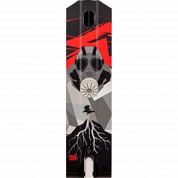 Самокат трюковый NOVATRACK 110A.PIXELS4.RD22 PU колеса 110 мм с алюмин.ободом, жесткость PU 88A, чер фото