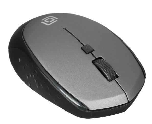 Мышь Oklick 488MW черный/серый оптическая (1600dpi) беспроводная USB (4but) фото