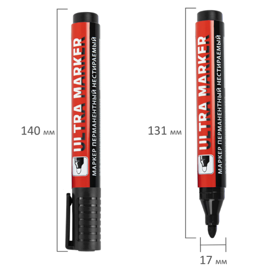 Маркеры перманентные BRAUBERG ULTRA MARKER, НАБОР 4 ЦВЕТА, круглый наконечник 3,5 мм, 152208 фото