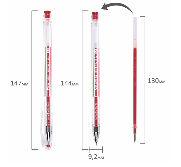 Ручки гелевые BRAUBERG "EXTRA", НАБОР 4 ЦВЕТА, узел 0,5мм, линия 0,35мм, 143905 фото