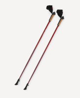 Палки для скандинавской ходьбы BERGER Travel Forest BTF25NP1-01, 106 см, цельные, красный фото