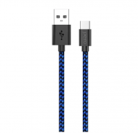 Кабель USB - Type-C PERO DC-04 1м сине-черный PRDC-04TC1MBB фото