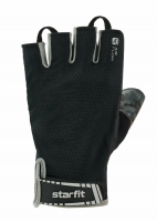 Перчатки для фитнеса STARFIT WG-203, черный/серый (S) купить ЦИТ Перчатки для фитнеса STARFIT WG-203, черный/серый (S) фото