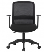 Кресло Cactus CS-MC333-BK черный сиденье черный сетка/ткань низк.спин. крестов. пластик пластик черн фото