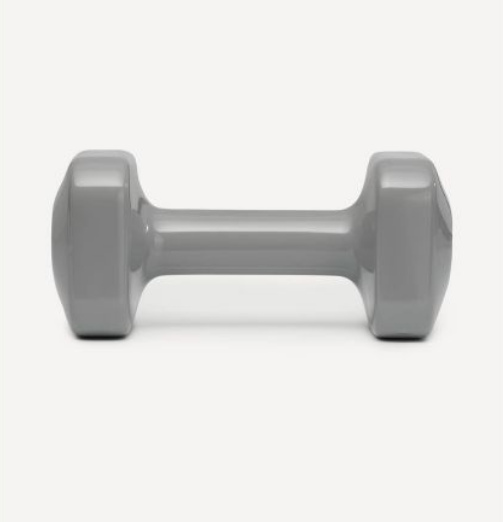 Гантель виниловая STARFIT DB-106 4 кг, квадратный, темно-серый  фото