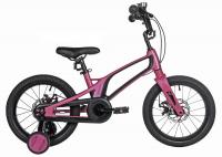 (м) Велосипед детский NOVATRACK 16"16MD.FLIGHT.PN5 Магний-алюминий.рама, розовый, полная защ.цепи, Д фото