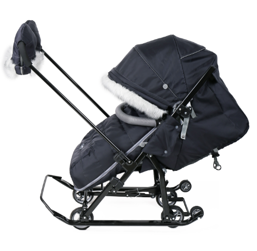 Санки-коляска Ника детям 7-5SК графитовый НД7-5SK/6 фото