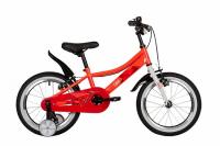 (м) Велосипед детский NOVATRACK 16"167CALIBRI1V.CRL22 сталь, коралловый, тормоз V-brake, полная защи фото