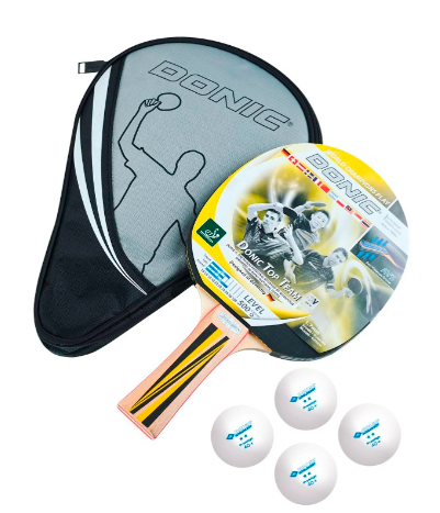 Набор н/т Donic Top Team 500 (1 ракетка + 4 мяча + чехол) фото