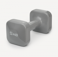 Гантель виниловая STARFIT DB-106 5 кг, квадратный, темно-серый фото