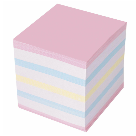 Блок для записей STAFF проклеенный, куб 9*9*9 см, цветной, чередование с белым, 129208 купить ЦИТ Блок для записей STAFF проклеенный, куб 9*9*9 см, цветной, чередование с белым, 129208 фото