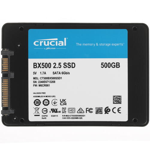 Накопитель SSD 500Gb Crucial BX500 (CT500BX500SSD1) фото