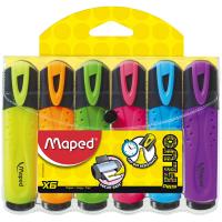 Набор текстовыделителей Maped "Fluo Pep's Classic" 6цв., 1-5мм, чехол с европодвесом арт.742557 фото