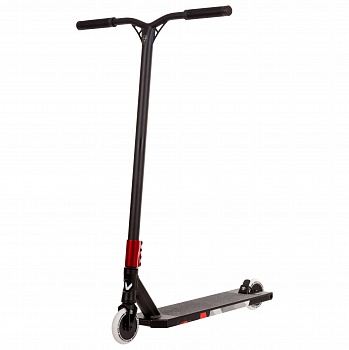 Самокат трюковый NOVATRACK 110A.PIXELS4.RD22 PU колеса 110 мм с алюмин.ободом, жесткость PU 88A, чер фото