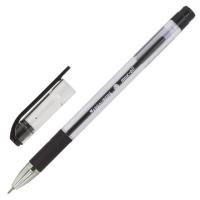 Ручка шариковая масляная с грипом BRAUBERG Max-Oil, ЧЕРНАЯ, игольч. узел 0,7мм, линия 0,35мм, 142142 фото