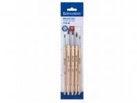 Кисти BRAUBERG, НАБОР 5шт., (из ворса пони кругл. № 1,2,3,4,5), блистер, 200222 купить ЦИТ Кисти BRAUBERG, НАБОР 5шт., (из ворса пони кругл. № 1,2,3,4,5), блистер, 200222 фото