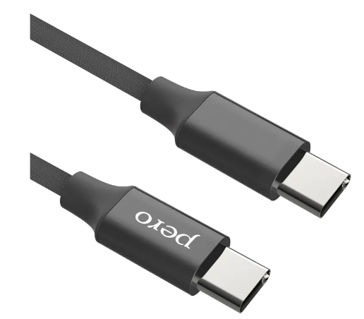 Кабель Type-C - Type-C PERO DC-05 1м черный (PRDC-05TCTC1MB) фото
