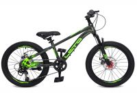 (м) Велосипед детский LETO 20"DRAGON, сталь, рама 10,5", 6-ск, оливковый фото