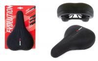 Седло EVOLUTION, комфорт 266x182 мм, с эффектом памяти, эластомер, винил, черное TTG008X SD-EV-008X- фото