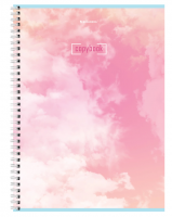 Тетрадь А4, 80 л., BRAUBERG, гребень, клетка, глянцевый лак, "CLOUD", 404053 фото