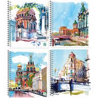 Тетрадь А5, 48 л. клетка на гребне Полином "Питерские скетчи" фото