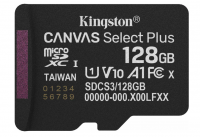 Карта памяти MicroSD 128GB Kingston Class 10 Canvas Select Plus A1 U1 V10 (150 Mb/s) (SDCS3/128GBSP) фото