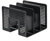 Лоток-сортер для бумаг BRAUBERG "Office-Expert", 3 отделения, 207х212х168 мм, сетчатый черный,238021 фото