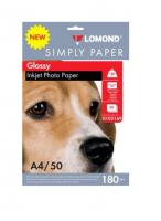 Фотобумага Lomond Simply 0102169 A4/180г/м2/50л./белый CIE148% глянцевое для струйной печати  купить ЦИТ Фотобумага Lomond Simply 0102169 A4/180г/м2/50л./белый CIE148% глянцевое для струйной печати  фото