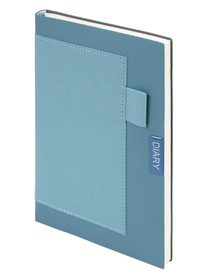 Ежедневник в наборе с ручкой А5 144x210мм BRAUBERG Style под кожу, 160л, синий, 116862 фото