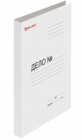 Скоросшиватель картонный мелованный BRAUBERG, гарантированная плотность 320 г/м2, БЕЛЫЙ, до 200л. фото