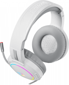 Игровые наушники с микрофоном REDRAGON Mento Белый RGB 3.5мм фото