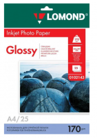 Фотобумага Lomond 0102143 A4/170г/м2/25л./белый глянцевое для струйной печати фото
