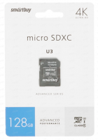 Карта памяти MicroSD 128GB Smart Buy Сlass 10 Advanced UHS-I U3 (55/90 Mb/s) (SB128GBSDU1A-AD) фото