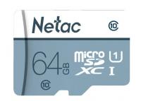Карта памяти MicroSD 64GB Netac P500 Eco  U1/Class 10 (90 Mb/s) (NT02P500ECO-064G-S) фото