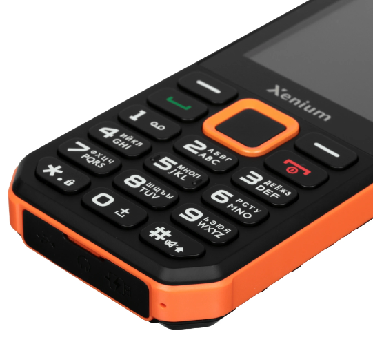 Мобильный телефон XENIUM X300 Orange Black фото