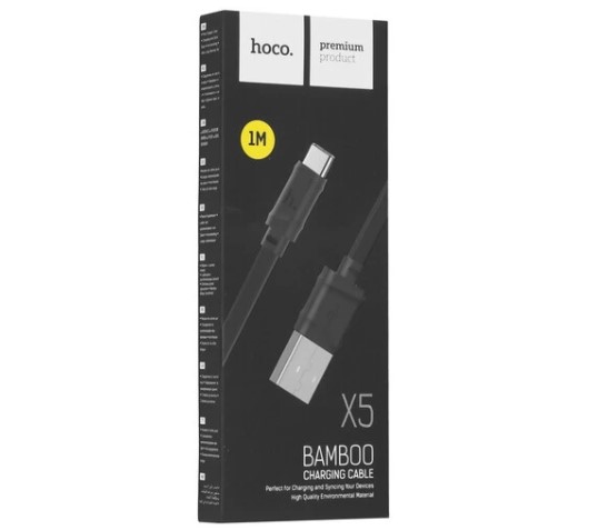 Кабель USB - Type-C HOCO X5 1м черный 6957531042693 фото