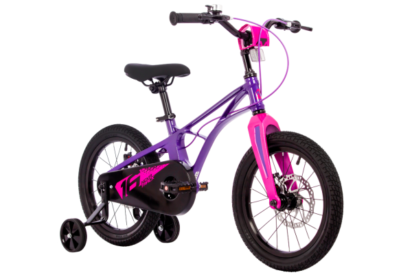 (м) Велосипед детский NOVATRACK 16"165MBLASTD.VL4 Магнез рама, фиолетовый, полная защ.цепи, диск.то фото